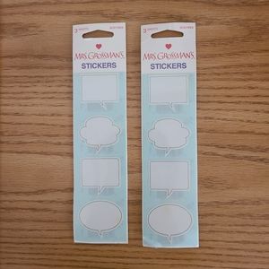 Vintage 90s Mrs. Grossman's Thought Bubble 💭 Stickers